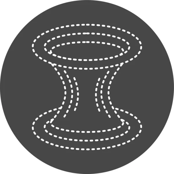 Wormhole Vector Glyph Icon Design — Stock Vector