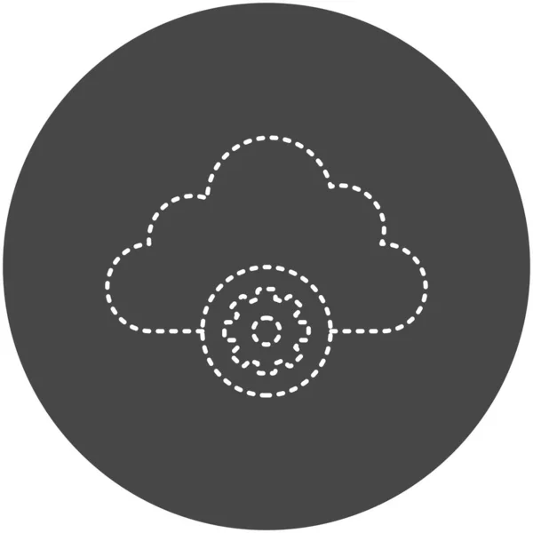 Nube Icono Web Ilustración Simple — Vector de stock