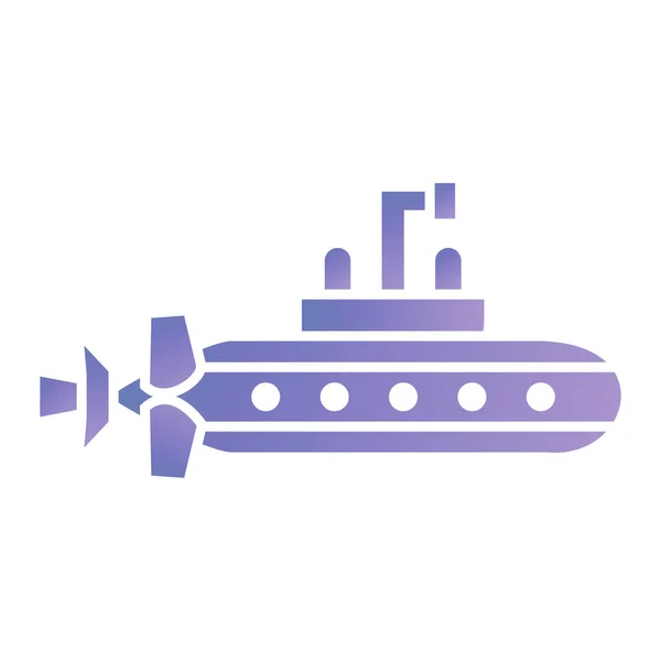 Ship Icon Simple Illustration Submarine Vector Icons Web — Stock Vector