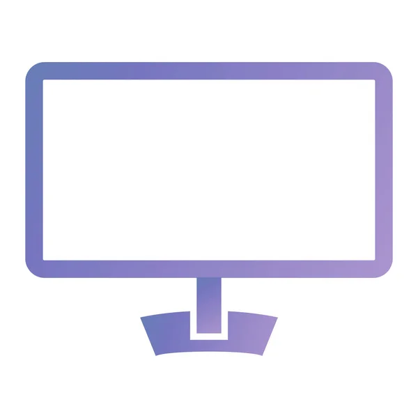 Monitor Icono Web Ilustración Simple — Vector de stock