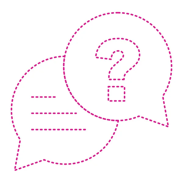 Question Mark Icon Speech Bubble Symbol Vector Illustration — Vettoriale Stock