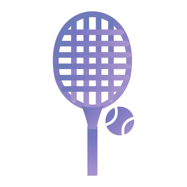 Tennis Racket Icon Flat Illustration Baseball Ball Vector Icons Web — Stok Vektör