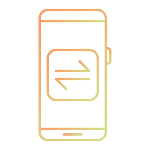 Smartphone Mobile Phone Icon Outline Illustration Cell Smart Cellphone Vector — Vector de stock