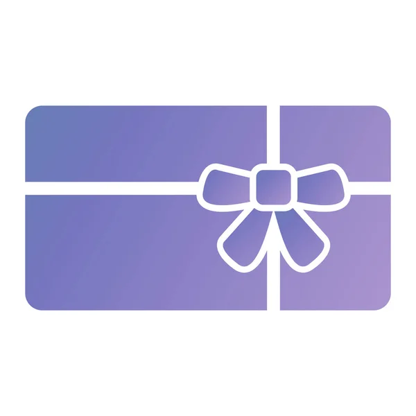 Gift Box Ribbon Bow Icon Flat Illustration Blue Present Vector — Archivo Imágenes Vectoriales