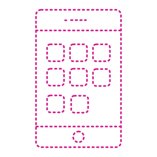 Dotted Grid Dots Icon Outline Halftone Flat Vector Illustration — Image vectorielle