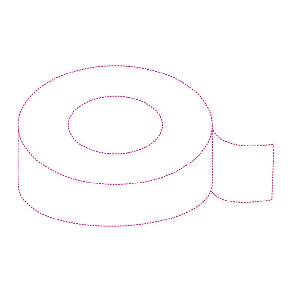 Line Tape Measure Icon Vector Illustration — Stok Vektör