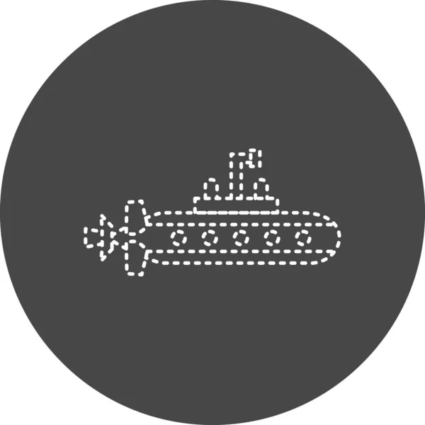 Vector Illustration Modern Submarine Icon — Stockvektor