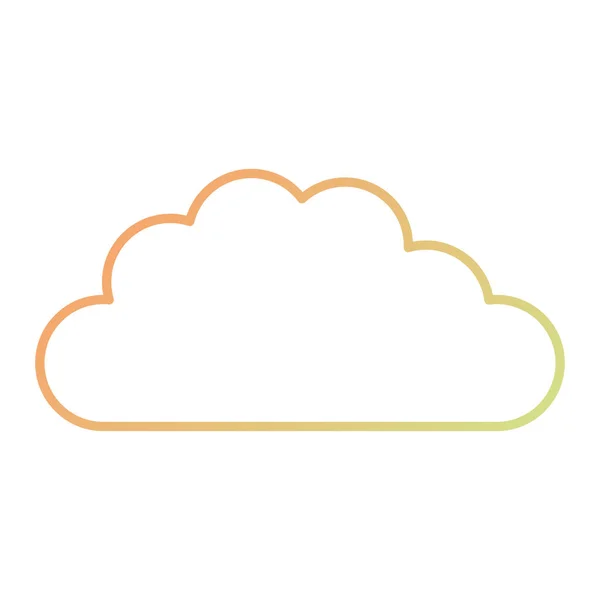 Хмарна Піктограма Плоска Ілюстрація Векторних Іконок Погоди Інтернету — стоковий вектор