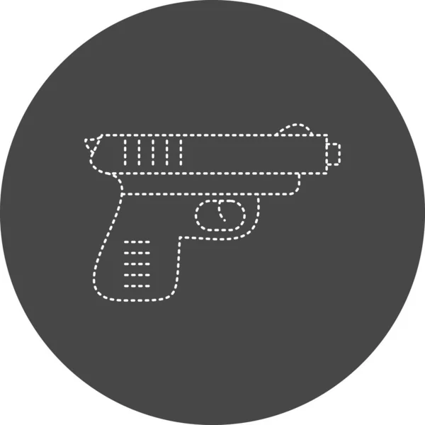 Web Icon Simple Illustration Gun — ストックベクタ