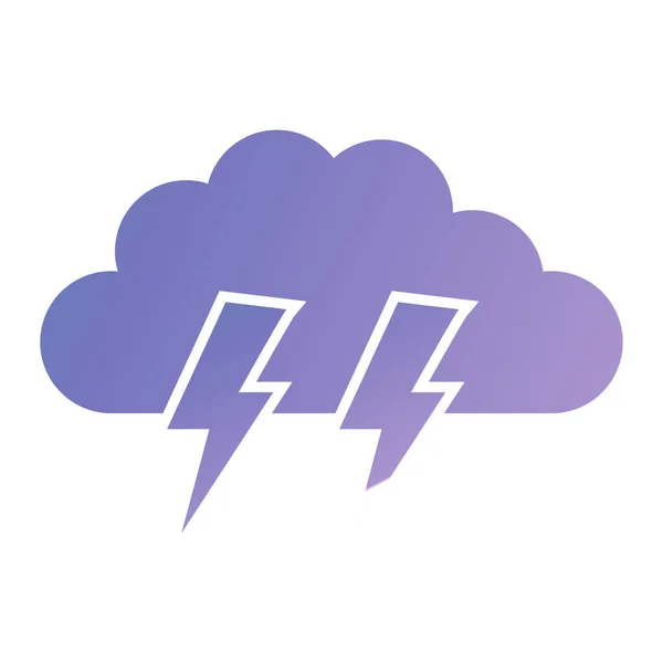 Cloud Lightning Thunder Vector Illustration Design — Image vectorielle