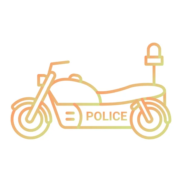 Police Scooter Icon Vector Illustration — Stock vektor