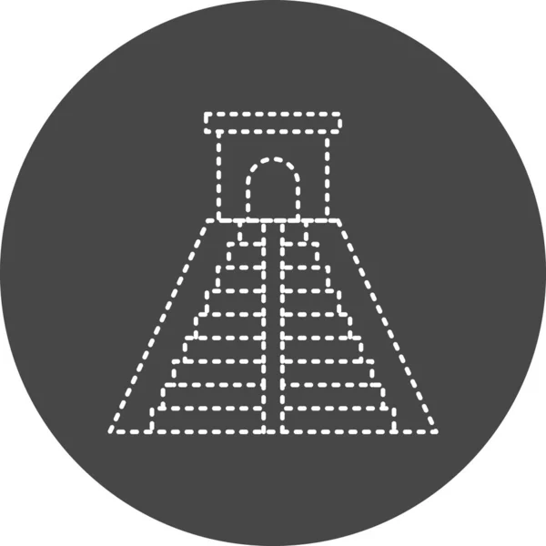 Mexico Pyramid Web Icon Simple Illustration — Stock Vector
