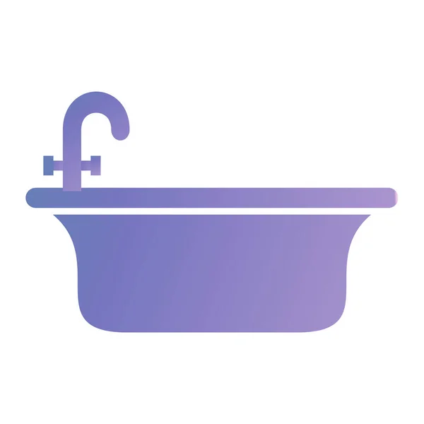 Bathtub Water Tap Vector Illustration Design — Stok Vektör