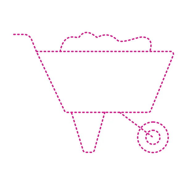 Wheelbarrow Basket Cart Icon Vector Illustration Design — Stockvektor