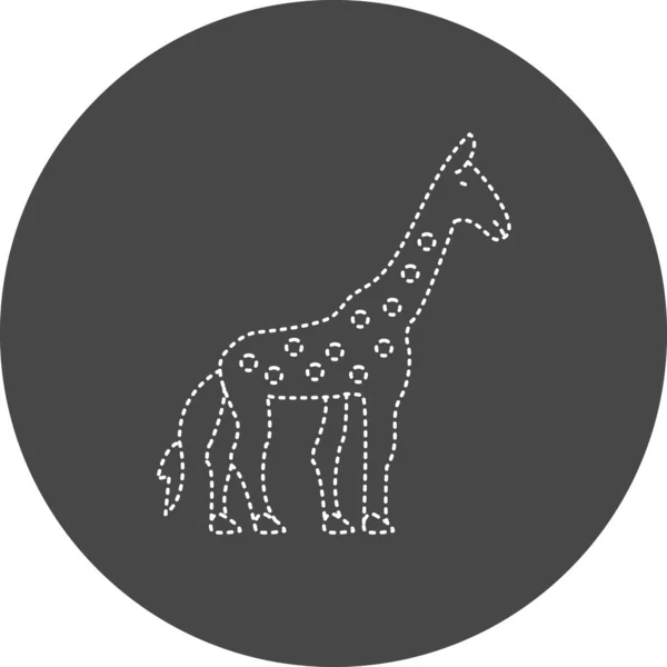 Vectorillustratie Van Giraffe Pictogram — Stockvector