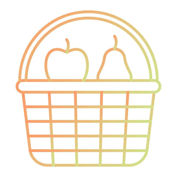 Shopping Basket Vegetables Vector Illustration Design — Stok Vektör