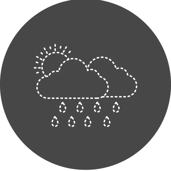 Rainy Day Vector Glyph Icon Design — Image vectorielle
