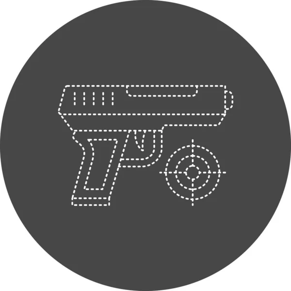 Web Icon Simple Illustration Gun — Stock Vector