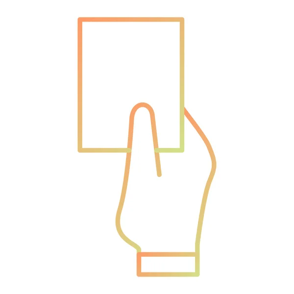 Hand Holding Blank Sign Vector Illustration — Wektor stockowy