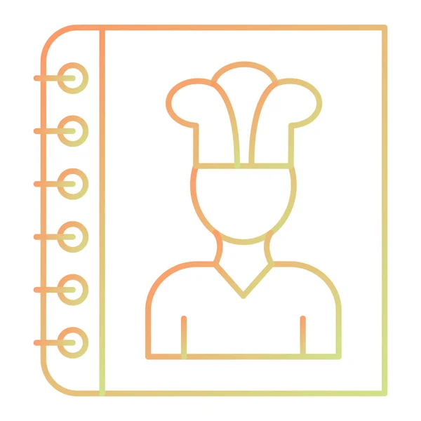 厨师图标 Web的帽子向量图标的概要说明 — 图库矢量图片