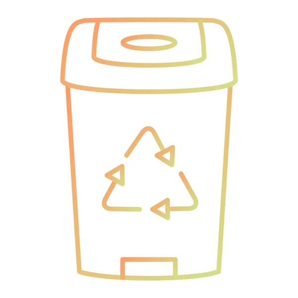 Ilustração Vetorial Lata Lixo Dos Desenhos Animados — Vetor de Stock