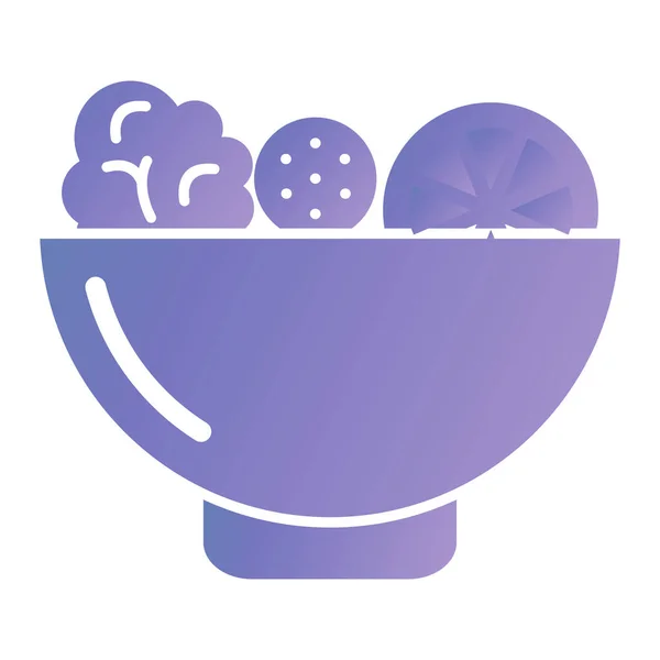Bowl Food Vegetable Vector Illustration Design — Vector de stock