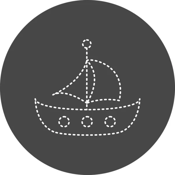 Vector Illustration Boat Icon — Stock Vector