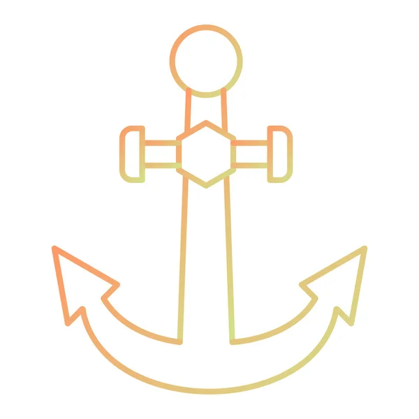 Abstract Anchor Icon Vector Illustration — Stockvektor