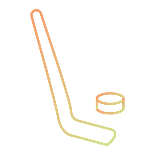 Icono Hockey Vector Ilustración — Archivo Imágenes Vectoriales