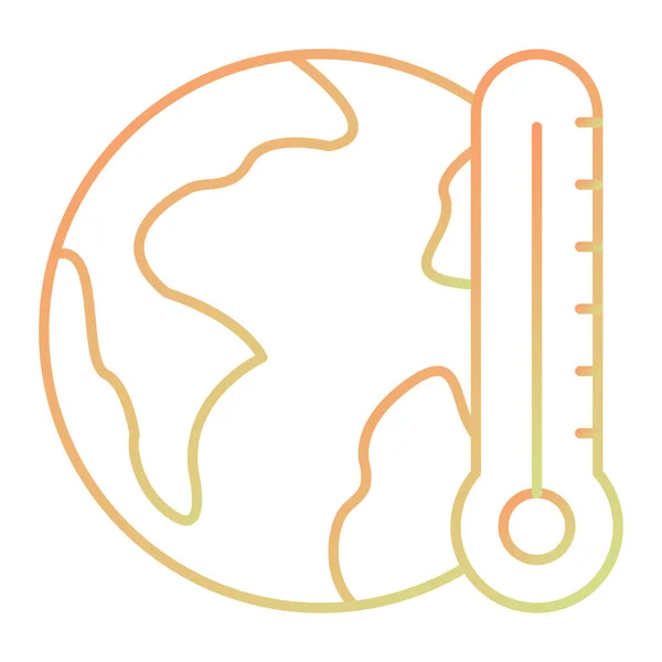 Vector Illustration Thermometer Planet —  Vetores de Stock