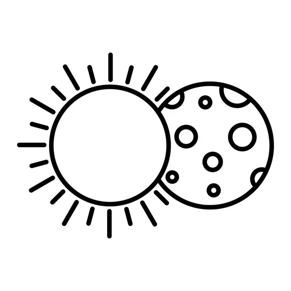 Icono Solar Vector Signo Línea Delgada Ilustración Del Símbolo Contorno — Archivo Imágenes Vectoriales