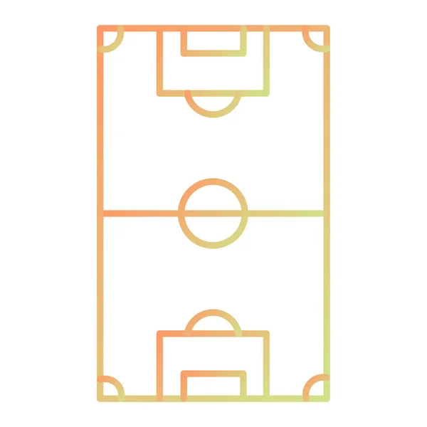 Икона Футбольного Поля Веб Простая Иллюстрация Значка — стоковый вектор