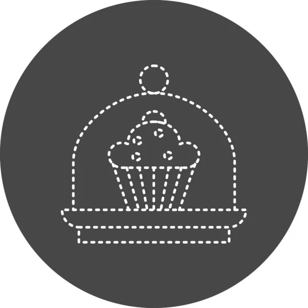 Vector Illustration Cake Dome Icon — Stockvektor
