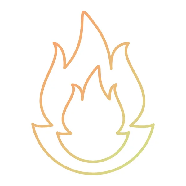 Yanan Ateşin Vektör Çizimi — Stok Vektör