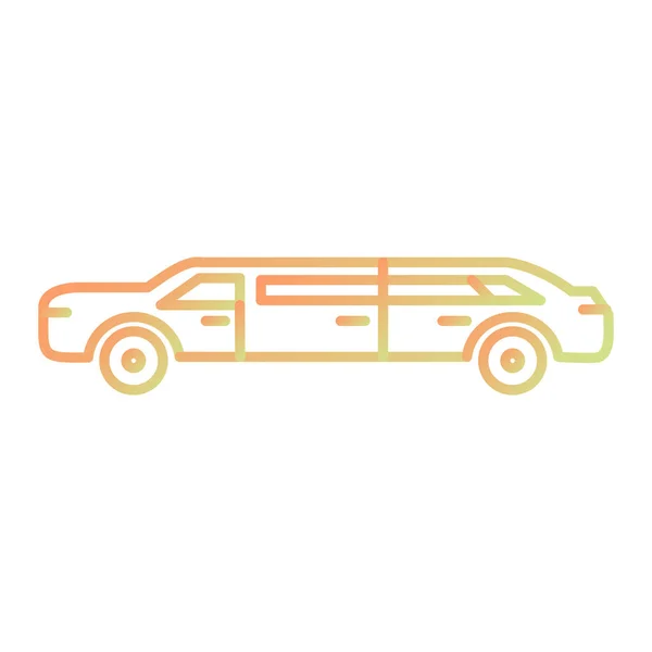 Limousine Auto Ikone Vektor Illustration — Stockvektor