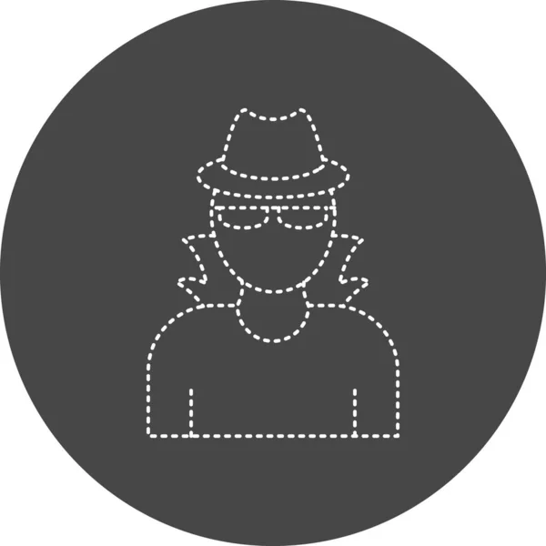 Spy Man Web Icon Simple Illustration — Stok Vektör