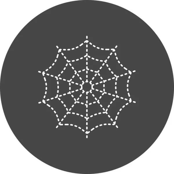 Spiderweb Icon Vector Illustration Simple Design — Stok Vektör