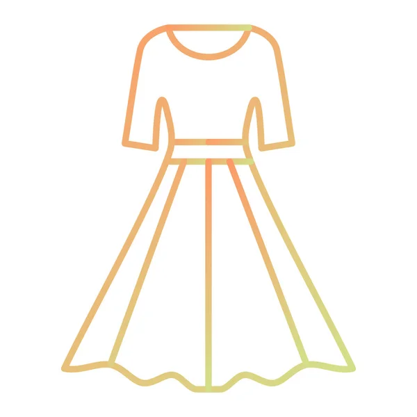 Dress Icon Vector Isolated White Background —  Vetores de Stock