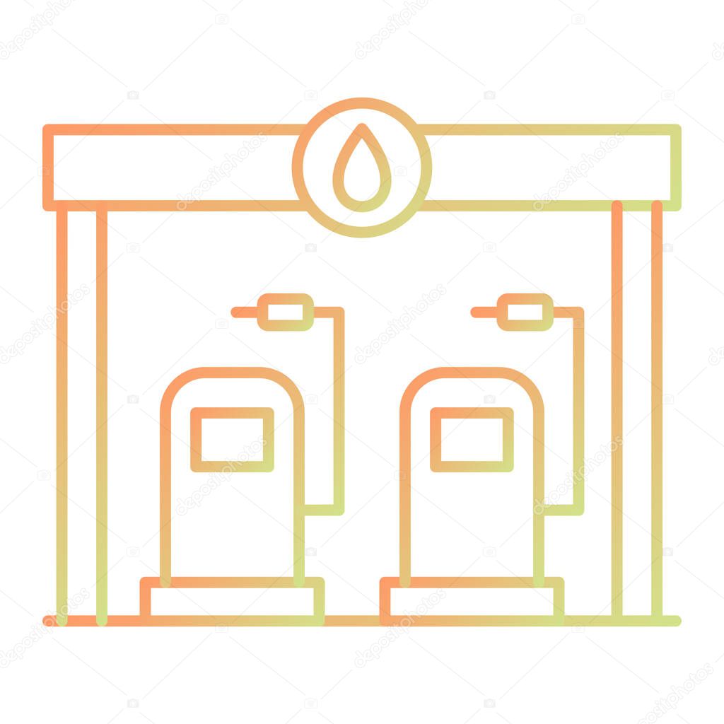 oil pump icon. outline illustration of gas fuel vector icons for web