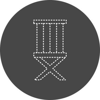 Sandalye. Web simgesi basit illüstrasyon