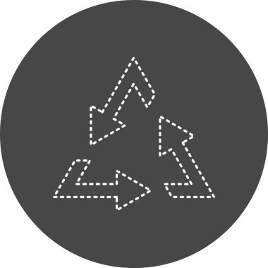 Geri dönüşüm simgesi, vektör illüstrasyonu basit tasarım