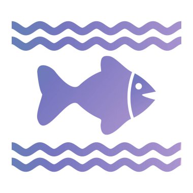 balık simgesi vektör illüstrasyonu