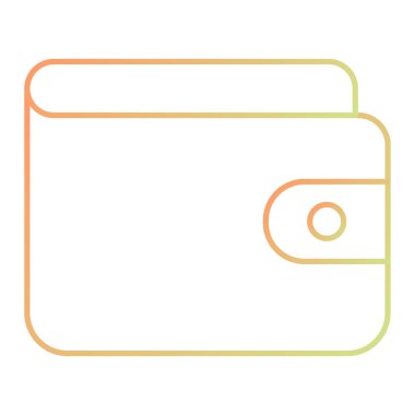 Cüzdan ikonu. Web için para vektör simgelerinin basit illüstrasyonu