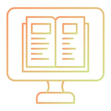 Kitap. Web simgesi basit illüstrasyon