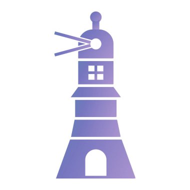 deniz feneri ikonu vektör illüstrasyonu