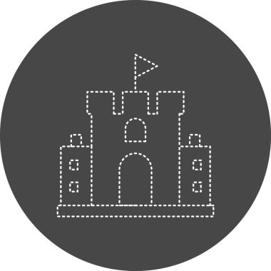 Şato. Web simgesi basit illüstrasyon