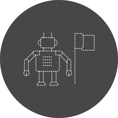 Bir robot simgesinin vektör illüstrasyonu