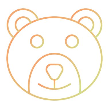 Baş simge vektör çizim ayı