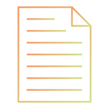 Belge. Web simgesi basit illüstrasyon