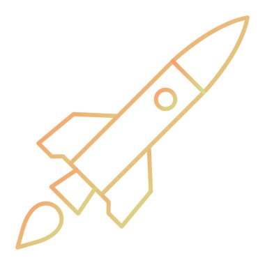 roket ikonu vektör illüstrasyonu